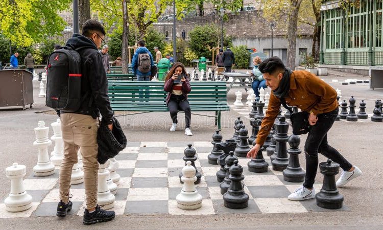 Parc des Bastions - Joueurs d'échecs